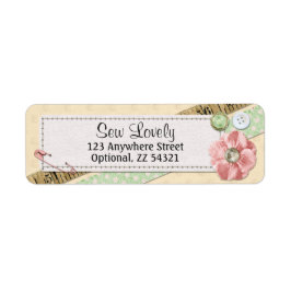 Syrgningar, knappar & band returadress etikett