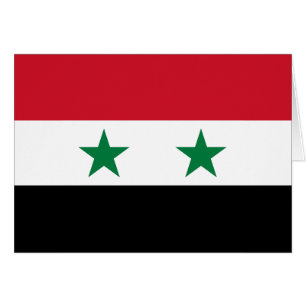 Syria gammal flagga hälsningskort