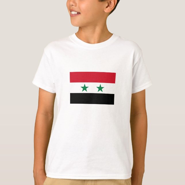 Syria gammal flagga t shirt (Framsida)