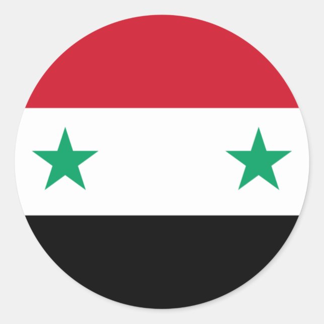 syria runt klistermärke (Framsida)
