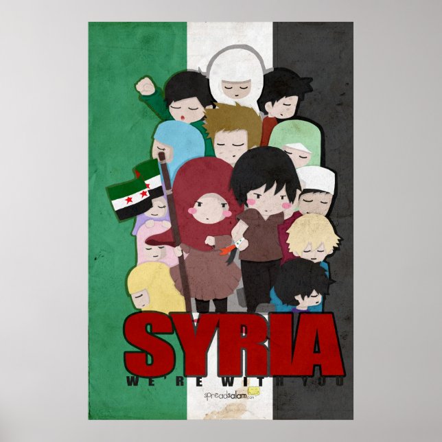 SYRIA - Vi är med dig Poster (Framsidan)