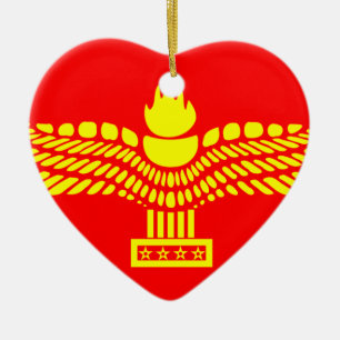 Syriac Aramaic folk, Syrien flagga Julgransprydnad Keramik