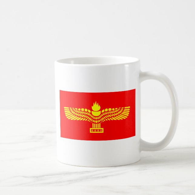 Syriac Aramaic folk, Syrien flagga Kaffemugg (Höger)