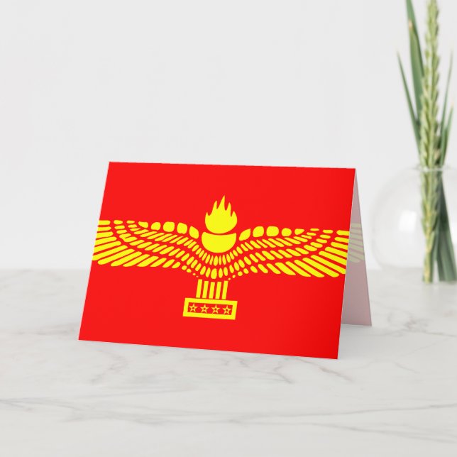 Syriac Aramaic People, Syrien flagga Kort (Framsida)