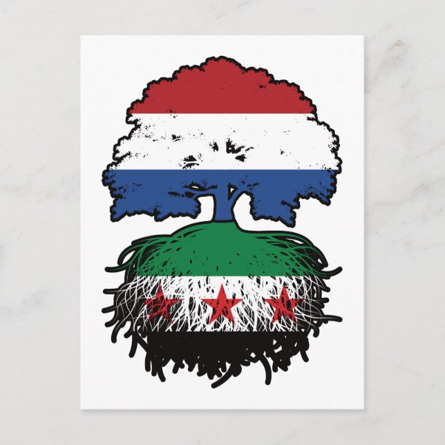 Syrian Dutch Roots and Crown Tree Vykort (Framsida)