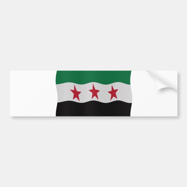 Syrian Republic Flag 1932-59 1961-63 Bildekal (Framsidan)