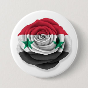 Syrianroflagga på vit knapp