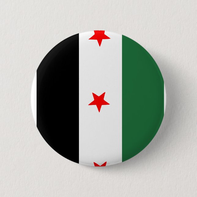 Syriansk revolutionär flagga knapp (Framsida)