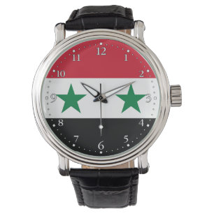 Syrias gamla flagga armbandsur