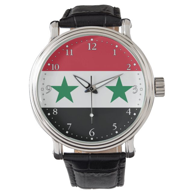 Syrias gamla flagga armbandsur (Framsida)