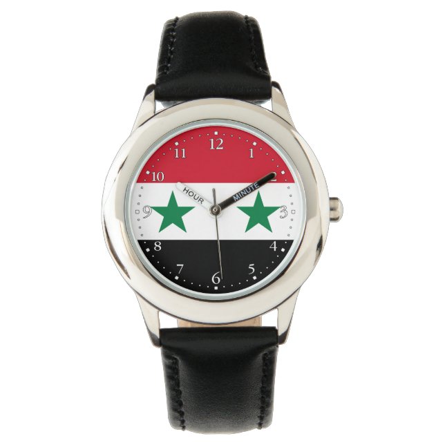 Syrias gamla flagga armbandsur (Framsida)