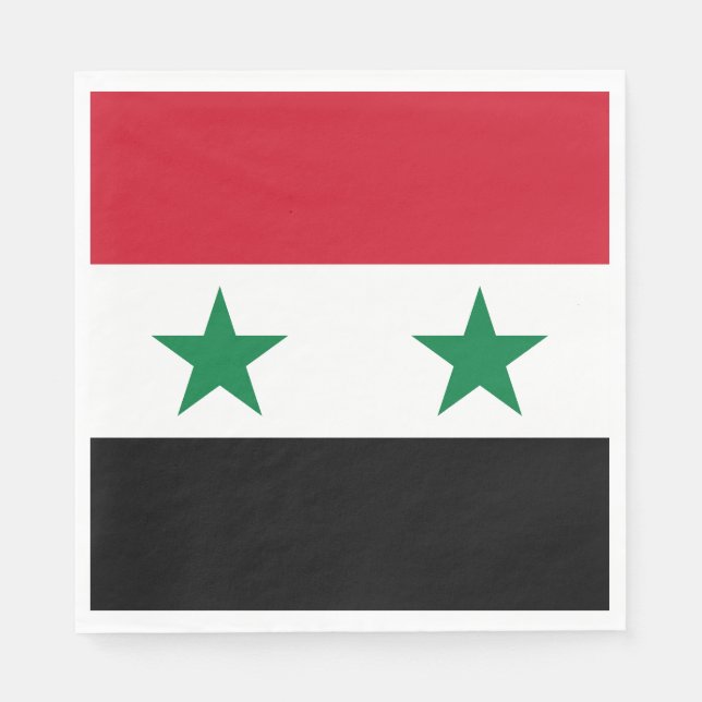 Syrias gamla flagga pappersservett (Framsidan)