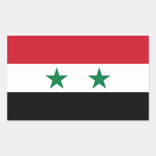 Syrias gamla flagga rektangulärt klistermärke