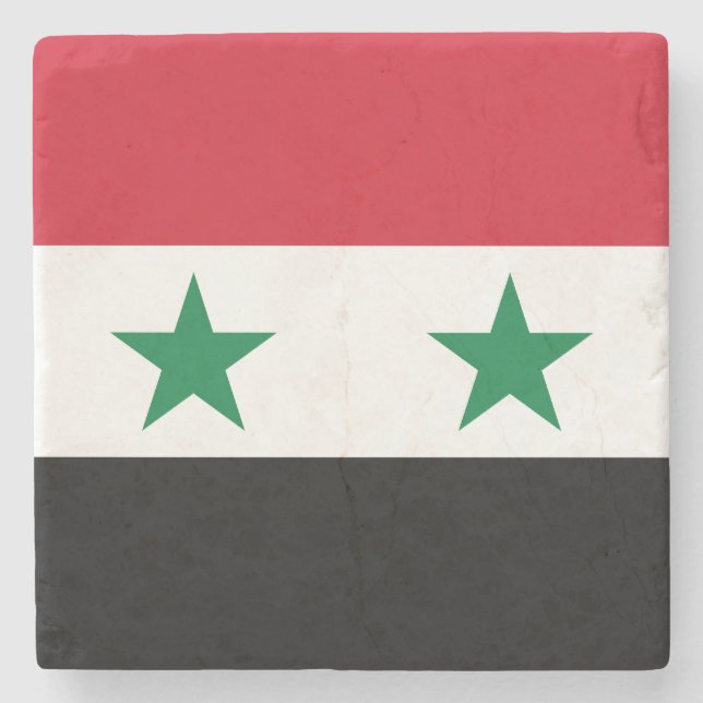 Syrias gamla flagga stenunderlägg (Framsidan)