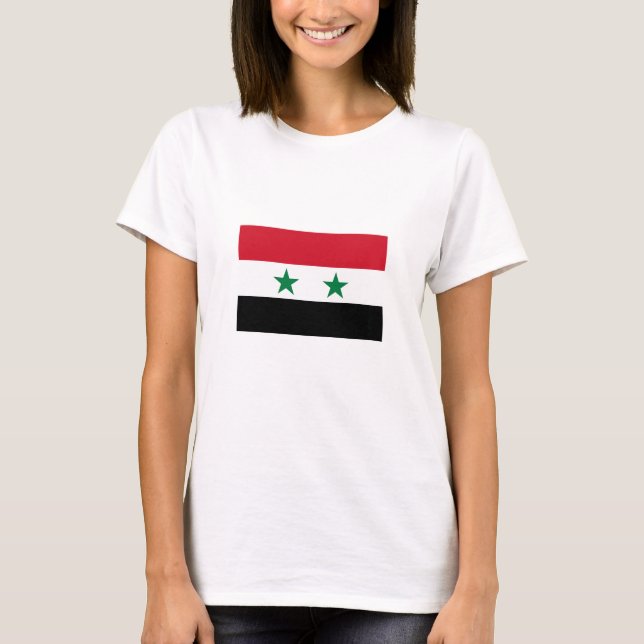 Syrias gamla flagga t shirt (Framsida)