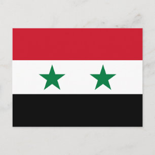 Syrias gamla flagga vykort