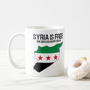 Syrien är fritt syriskt fritt från Flagga Syrien Kaffemugg