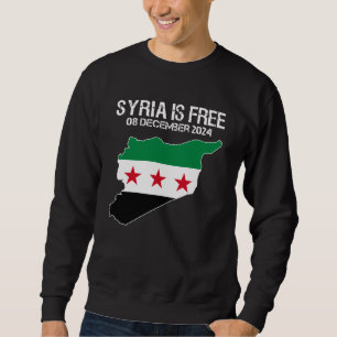 Syrien är fritt syriskt fritt från Flagga Syrien Lång Ärmad Tröja