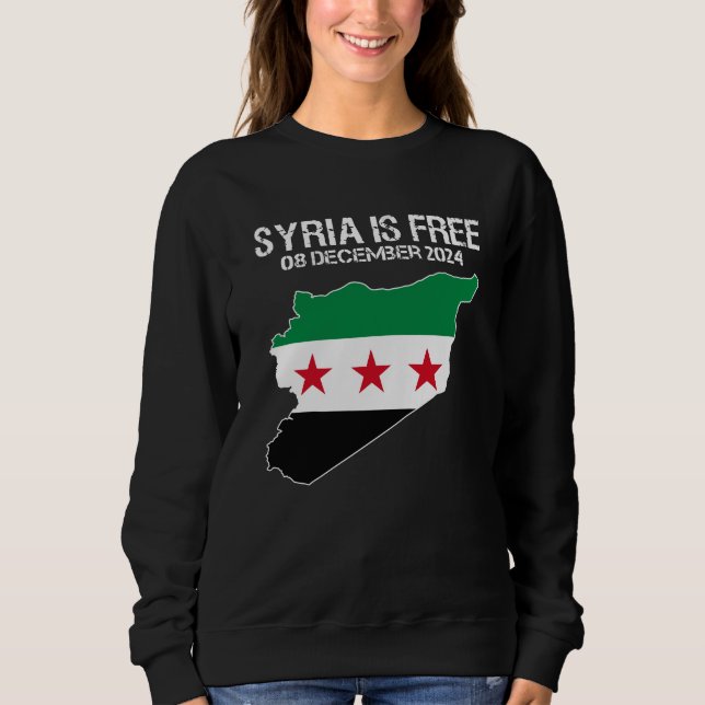 Syrien är fritt syriskt fritt från Flagga Syrien T Shirt (Framsida)