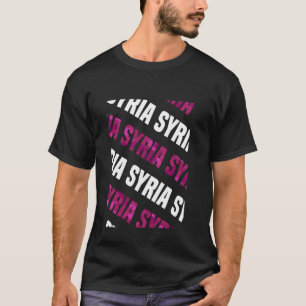 Syrien Camo Mönster Rosa Camouflage T Shirt
