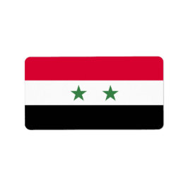 Syrien flagga adressetikett