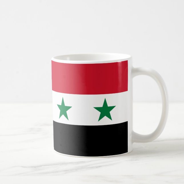 Syrien Flagga Ceramic Coffee Mugg (Höger)