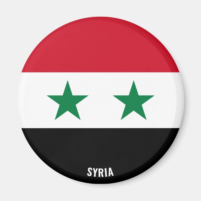 Syrien Flagga Charming Patriotic Magnet (Framsidan)