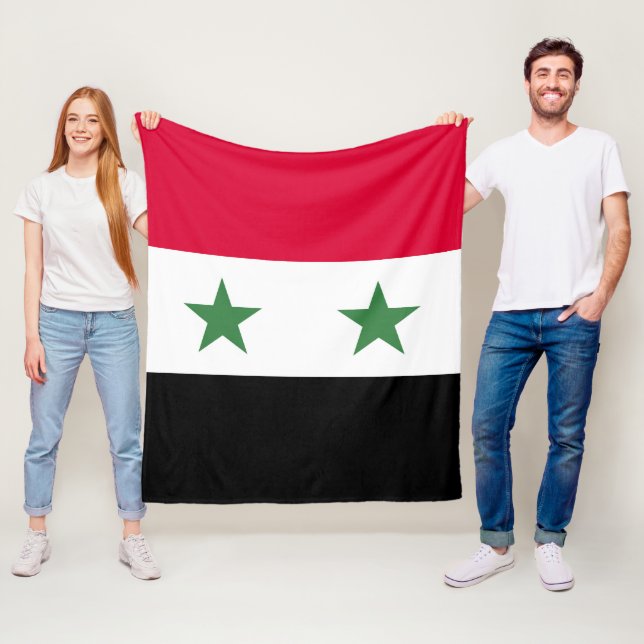 Syrien flagga fleecefilt (På plats)