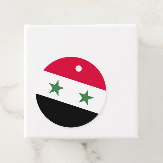 Syrien flagga gåvor etiketter (På plats)