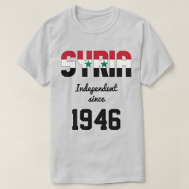 Syrien Flagga Independence Firande T Shirt