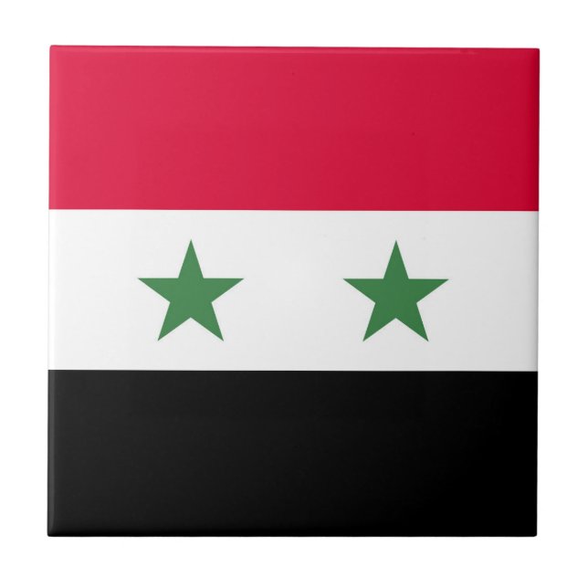 Syrien flagga kakelplatta (Framsidan)