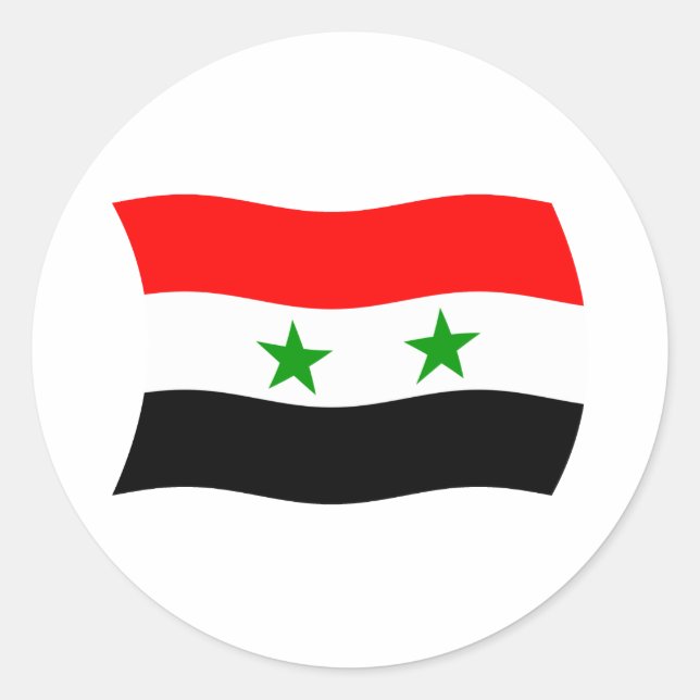Syrien Flagga Klistermärke (Framsida)