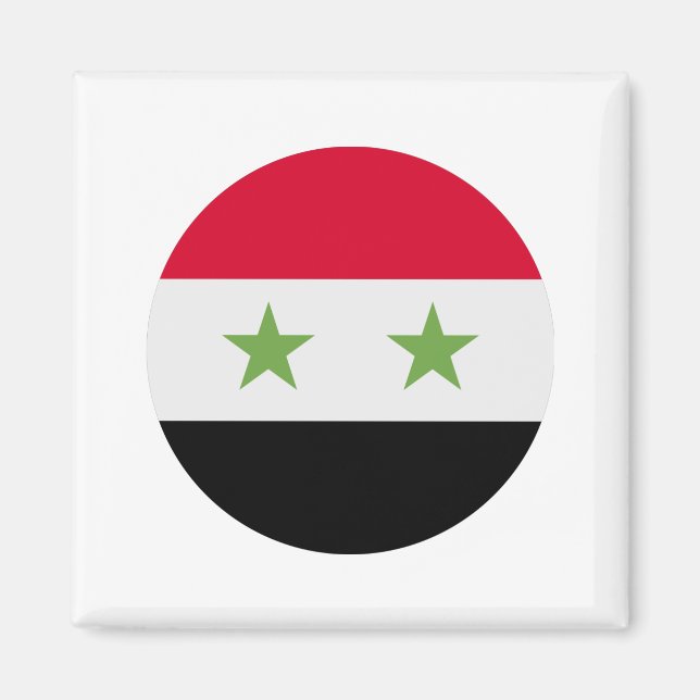 Syrien Flagga Magnet (Framsidan)