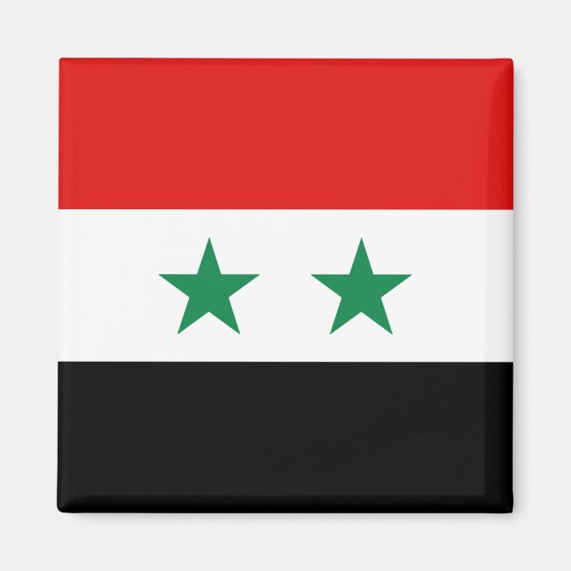 Syrien Flagga Magnet (Framsidan)
