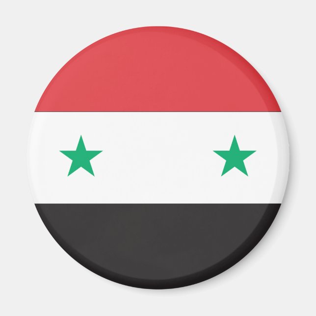 Syrien Flagga Magnet (Framsidan)
