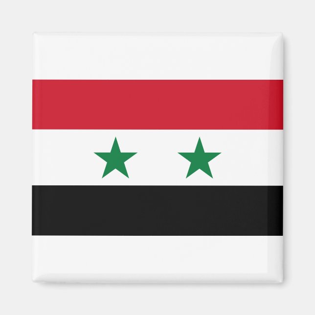 Syrien Flagga Magnet (Framsidan)