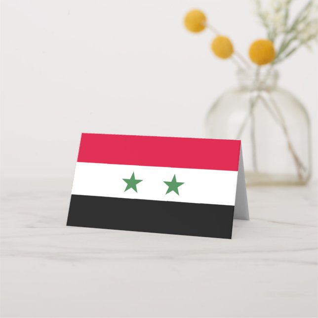 Syrien flagga placeringskort (Framsida)