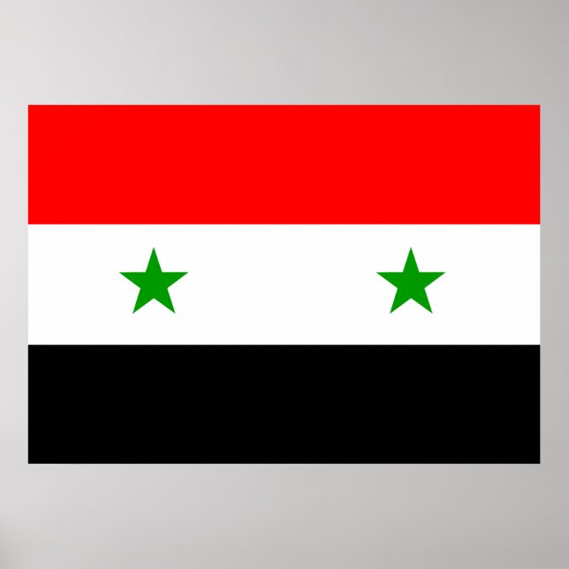 Syrien Flagga Poster (Framsidan)