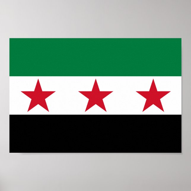 Syrien Flagga Poster (Framsidan)