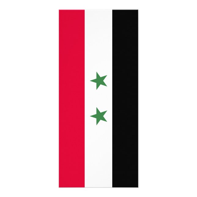 Syrien flagga reklamkort (Framsidan)
