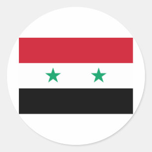 Syrien flagga runt klistermärke