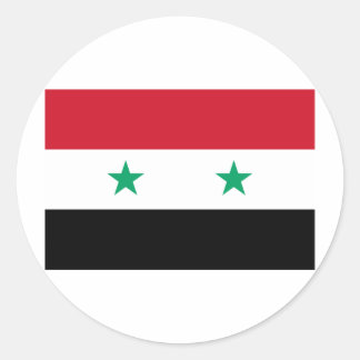 Syrien flagga runt klistermärke