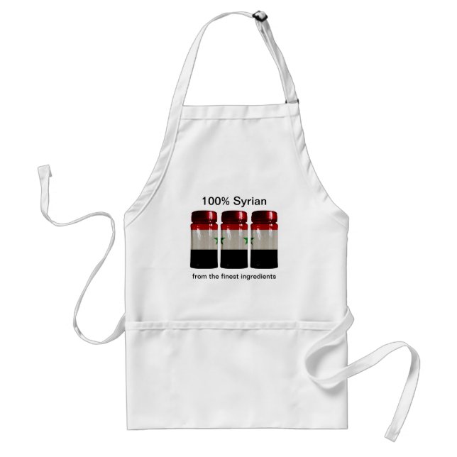 Syrien Flagga Spice Burk Apron Förkläde (Framsidan)