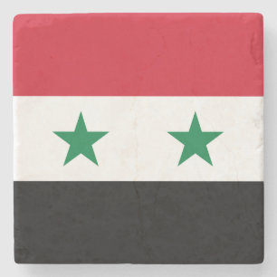 Syrien flagga underlägg sten