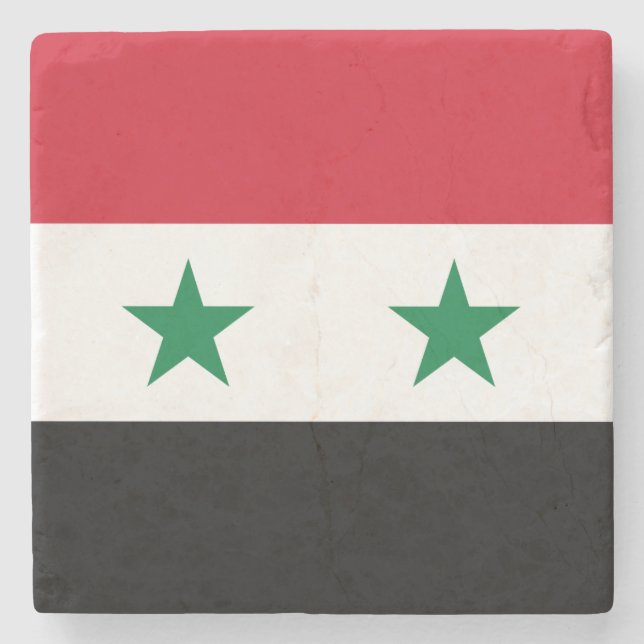 Syrien flagga underlägg sten (Framsidan)