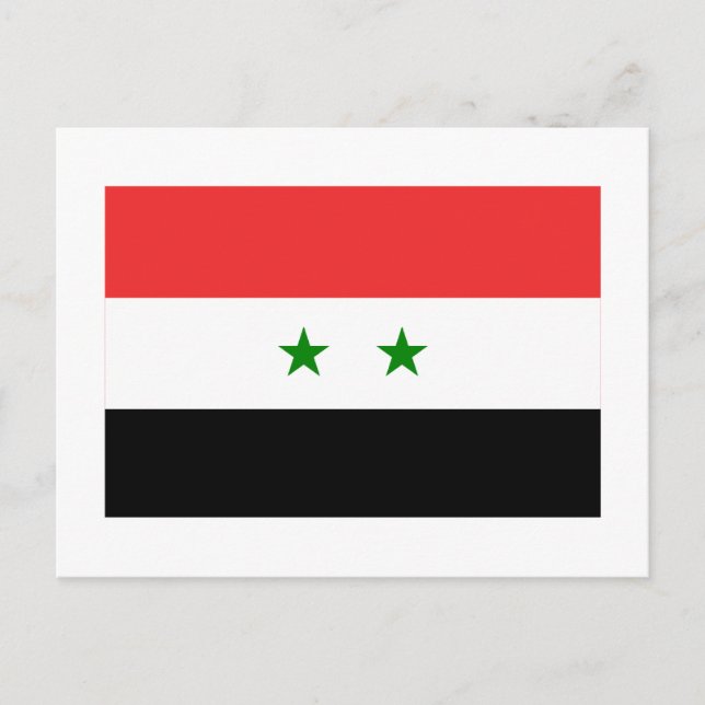 Syrien Flagga Vykort (Framsida)