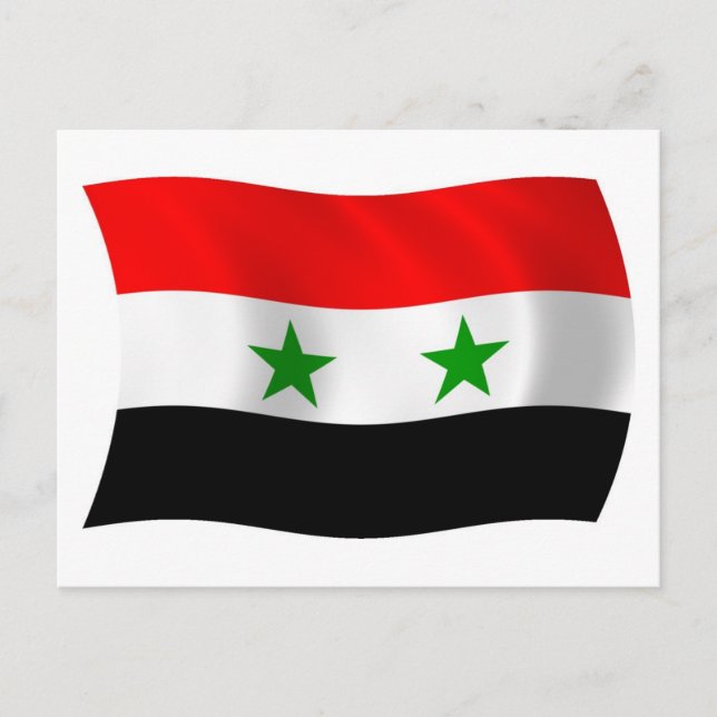Syrien Flagga vykort (Framsida)