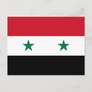 Syrien Flagga Vykort
