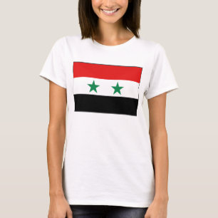 Syrien Flagga x Karta T-Shirt