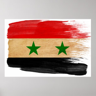 Syrien flaggaaffischer poster
